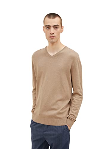 TOM TAILOR Herren Basic Strickpullover mit V-Ausschnitt von TOM TAILOR