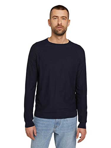 TOM TAILOR Herren Basic Strickpullover 1029751, 10668 - Sky Captain Blue, M von TOM TAILOR