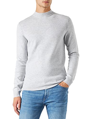 TOM TAILOR Herren Basic Strickpullover 1032280, 30193 - Ordinary Grey Melange, 3XL von TOM TAILOR