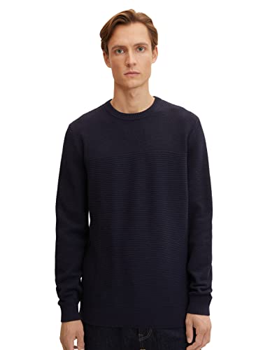 TOM TAILOR Herren Basic Strickpullover aus Bio-Baumwolle von TOM TAILOR