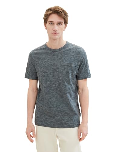 TOM TAILOR Herren Basic T-Shirt mit Brusttasche, 35716 - Dark Finestripe, S TOM TAILOR Herren Basic T-Shirt mit Brusttasche, 35716 - Dark Finestripe, S von TOM TAILOR