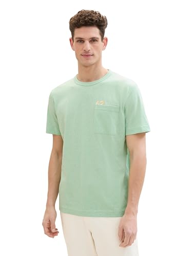 TOM TAILOR Herren Basic T-Shirt mit Struktur, 35070 - Mint Grindle Structure, XXL TOM TAILOR Herren Basic T-Shirt mit Struktur, 35070 - Mint Grindle Structure, XXL von TOM TAILOR