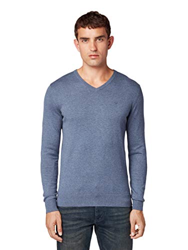 TOM TAILOR Herren Basic Strickpullover mit V-Ausschnitt von TOM TAILOR