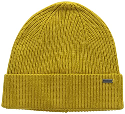 TOM TAILOR Herren Beanie Mütze aus Wolle 1032851, 30028 - Pleasant Yellow, ONESIZE von TOM TAILOR