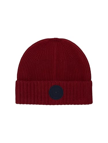 TOM TAILOR Herren Beanie Strick-Mütze,36124 - Burgundy red Twotone, OneSize von TOM TAILOR