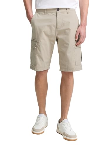TOM TAILOR Herren 1045194 Bermuda Shorts, 11032-Cashew Beige, 34 von TOM TAILOR