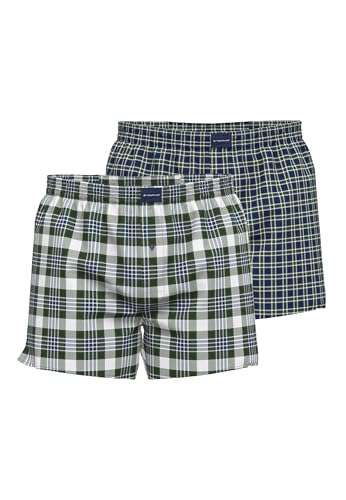 TOM TAILOR Herren Boxershort grün kariert 2er Pack L von TOM TAILOR