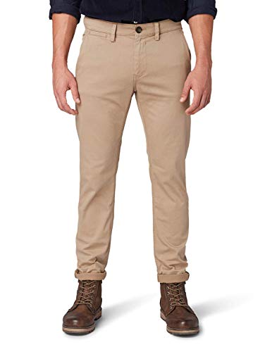 TOM TAILOR Herren Travis Slim Chino 1012992, 20631 - Cement Yarn Dye Structure, 32W / 34L von TOM TAILOR