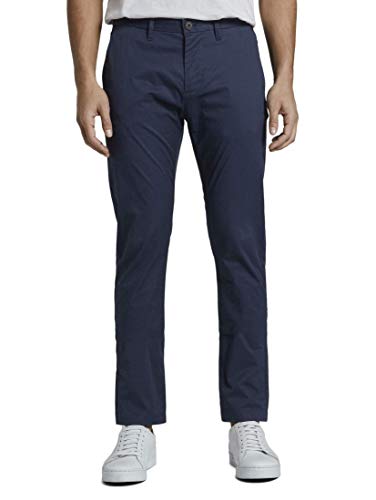 TOM TAILOR Herren Chino Hose im Tech-Style 1017673, 10334 - Black Iris Blue, 30W / 32L von TOM TAILOR