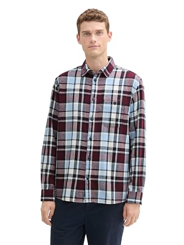 TOM TAILOR Herren Comfort Fit Hemd im Karomuster, 36680 - Purple Twill Check, XXL TOM TAILOR Herren Comfort Fit Hemd im Karomuster, 36680 - Purple Twill Check, XXL von TOM TAILOR