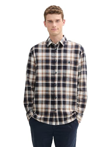 TOM TAILOR Herren Comfort Fit Hemd im Karomuster, 36682 - Parasol Brown Twill Check, XXXL TOM TAILOR Herren Comfort Fit Hemd im Karomuster, 36682 - Parasol Brown Twill Check, XXXL von TOM TAILOR
