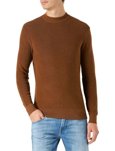 TOM TAILOR Herren Cosy Rollkragenpullover 1032289, 30313 - Equestrian Brown Melange, L von TOM TAILOR