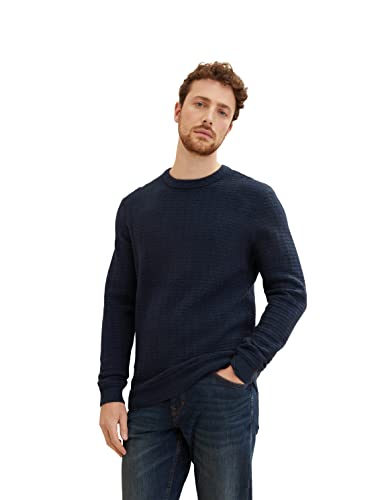 TOM TAILOR Herren Cosy Strickpullover 1032297, 10668 - Sky Captain Blue, S von TOM TAILOR