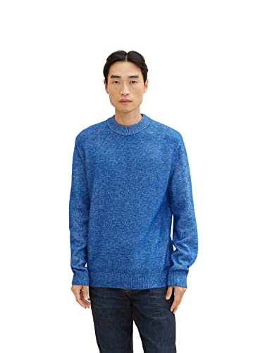 TOM TAILOR Herren 1033652 Cosy Strickpullover, 19168 - Hockey Blue, XXL von TOM TAILOR