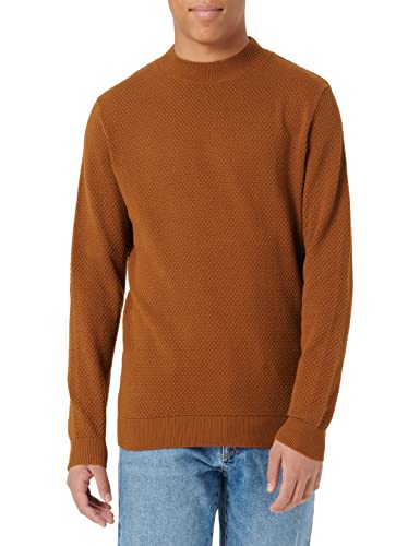 TOM TAILOR Herren Crewneck Strickpullover 1032286, 21652 - Equestrian Brown, XL von TOM TAILOR