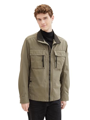 TOM TAILOR Herren Fieldjacke mit Brusttaschen aus Baumwolle, 32097 - Smokey Olive Green, L TOM TAILOR Herren Fieldjacke mit Brusttaschen aus Baumwolle, 32097 - Smokey Olive Green, L von TOM TAILOR