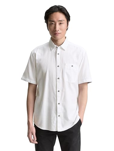 TOM TAILOR Herren 1046074 Hemd, 20000-White, XXL von TOM TAILOR