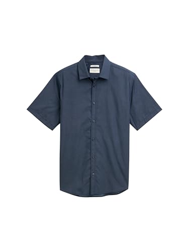 TOM TAILOR Herren 1047034 Hemd, 37274-Navy Regular Structure, XS von TOM TAILOR