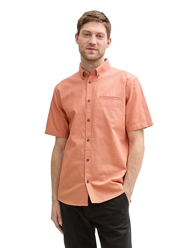 TOM TAILOR Herren 1046077 Hemd, 37949-Brick Orange Multicolor Dot, XL TOM TAILOR Herren 1046077 Hemd, 37949-Brick Orange Multicolor Dot, XL von TOM TAILOR