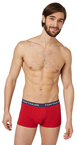TOM TAILOR Herren Boxershorts | 3er Pack (DE/NL/SE/PL, Alphanumerisch, XXL, Regular, Regular, rot/Graumeliert/weiß/dunkelblau) von TOM TAILOR