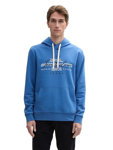 TOM TAILOR Herren Hoodie Sweatshirt mit Logo-Print, 10914 - Midsummer Blue, M TOM TAILOR Herren Hoodie Sweatshirt mit Logo-Print, 10914 - Midsummer Blue, M von TOM TAILOR
