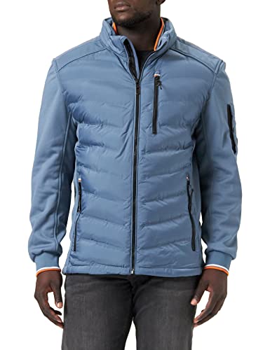 TOM TAILOR Herren Hybrid Steppjacke 1032475, 10877 - China Blue, M von TOM TAILOR