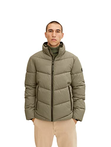 TOM TAILOR Herren Puffer Jacke mit Stehkragen 1032482, 10415 - Dusty Olive Green, XXL von TOM TAILOR