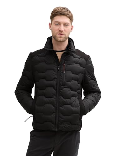 TOM TAILOR Hybrid Lightweight Steppweste, Black, L von TOM TAILOR