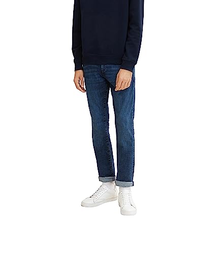 TOM TAILOR Herren 1032793 Josh Regular Slim Jeans Mit Freefit®-Stretch, 10119 - Used Mid Stone Blue Denim, 32W / 30L EU von TOM TAILOR