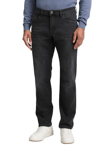 TOM TAILOR Herren 1042680 Marvin Straight Jeans, 10240-Black Denim, 33W / 32L von TOM TAILOR