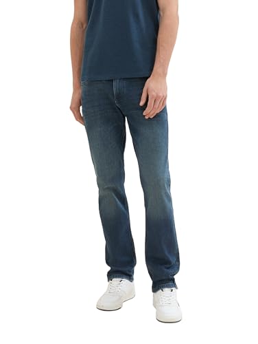 TOM TAILOR Herren 1042341 Marvin Straight Jeans, 10282-Dark Stone Wash Denim, 32W / 34L von TOM TAILOR