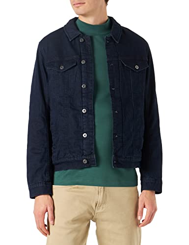 TOM TAILOR Herren Jeansjacke mit Teddyfell 1032908, 10120 - Used Dark Stone Blue Denim, XXL von TOM TAILOR