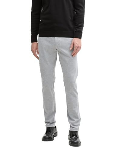 TOM TAILOR Herren Jersey Travis Slim Fit Chino Hose, 12035 - Grey Heather Melange, 32/34 TOM TAILOR Herren Jersey Travis Slim Fit Chino Hose, 12035 - Grey Heather Melange, 32/34 von TOM TAILOR