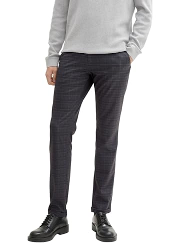 TOM TAILOR Herren Jersey Travis Slim Fit Chino Hose, 36762 - Grey Blue Check, 30/32 TOM TAILOR Herren Jersey Travis Slim Fit Chino Hose, 36762 - Grey Blue Check, 30/32 von TOM TAILOR