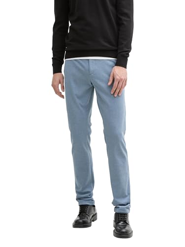 TOM TAILOR Herren Jersey Travis Slim Fit Chino Hose, 37648 - Mystical Blue Two Tone, 30/32 von TOM TAILOR