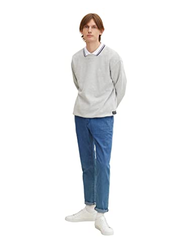 TOM TAILOR Herren Josh Regular Slim Hose im Jeans-Look 1031268, 10113 - Clean Mid Stone Blue Denim, 36W / 34L von TOM TAILOR