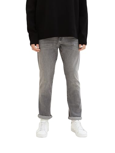 TOM TAILOR Herren Josh Regular Slim Jeans, 10218 - Used Light Stone Grey Denim, 33/34 von TOM TAILOR
