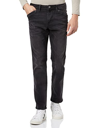 TOM TAILOR Herren Josh Regular Slim Jeans 1034645, 10258 - Overdyed Black Denim, 36W / 34L von TOM TAILOR