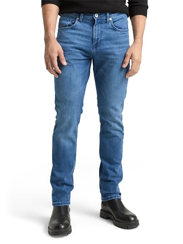 TOM TAILOR Herren 1035650 Josh Regular Slim Jeans Mit Coolmax®-Funktion, 10119 - Used Mid Stone Blue Denim, 38W / 32L EU von TOM TAILOR