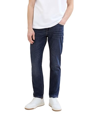 TOM TAILOR Herren Josh Regular Slim Jeans mit Stretch, Used Mid Stone Blue Denim, 31/32 von TOM TAILOR