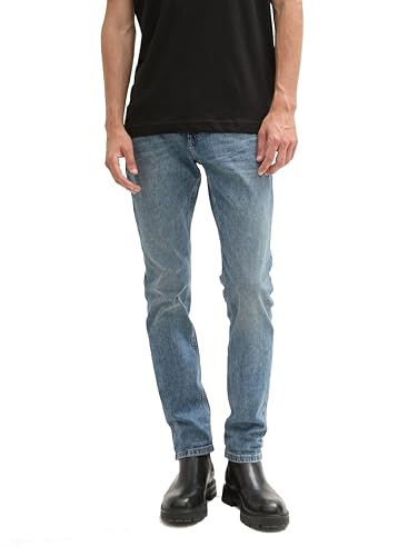 TOM TAILOR Herren Josh Regular Slim Jeans mit Stretch,10119 - Used Mid Stone Blue Denim, 32/34 von TOM TAILOR