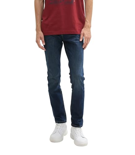 TOM TAILOR Herren Josh Regular Slim Jeans mit Stretch,10127 - Tinted Blue Denim, 33/32 von TOM TAILOR