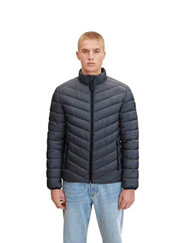 TOM TAILOR Herren Lightweight Steppjacke 1031474, 24267 - Grey Twill Structure, M TOM TAILOR Herren Lightweight Steppjacke 1031474, 24267 - Grey Twill Structure, M von TOM TAILOR