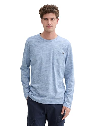 TOM TAILOR Herren Longsleeve mit Brusttasche, 36806 - Midsummer Blue Stripe, XXL TOM TAILOR Herren Longsleeve mit Brusttasche, 36806 - Midsummer Blue Stripe, XXL von TOM TAILOR