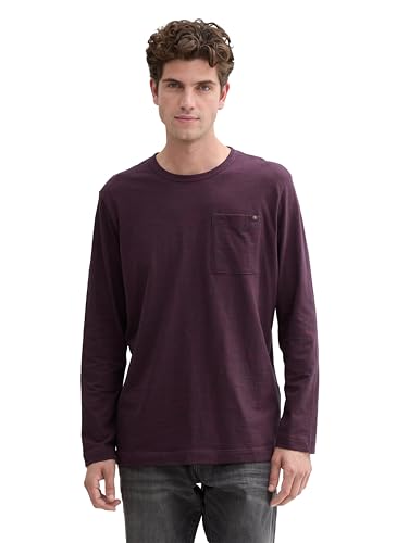 TOM TAILOR Herren Longsleeve mit Brusttasche, 36808 - Purple Navy Stripe, XXL TOM TAILOR Herren Longsleeve mit Brusttasche, 36808 - Purple Navy Stripe, XXL von TOM TAILOR