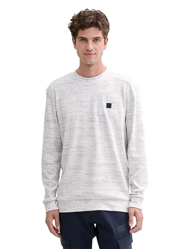 TOM TAILOR Herren Longsleeve mit Logo-Badge, 13174 - Soft Vanilla Melange, L TOM TAILOR Herren Longsleeve mit Logo-Badge, 13174 - Soft Vanilla Melange, L von TOM TAILOR
