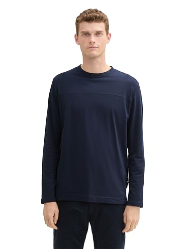 TOM TAILOR Herren Longsleeve mit Ziernaht, 10668 - Sky Captain Blue, L TOM TAILOR Herren Longsleeve mit Ziernaht, 10668 - Sky Captain Blue, L von TOM TAILOR