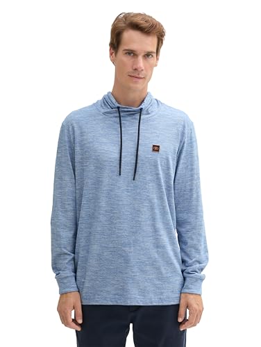 TOM TAILOR Herren Longsleeve mit hohem Kragen, 36806 - Midsummer Blue Stripe, L TOM TAILOR Herren Longsleeve mit hohem Kragen, 36806 - Midsummer Blue Stripe, L von TOM TAILOR