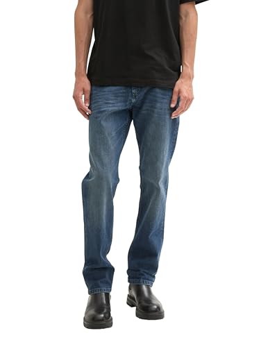 TOM TAILOR Herren 1042680 Marvin Straight Jeans, 10281-Mid Stone Wash Denim, 30W / 32L von TOM TAILOR