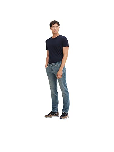 TOM TAILOR Herren Marvin Straight Jeans 1034352, 10145 - Bleached Blue Denim Tint, 29W / 32L von TOM TAILOR